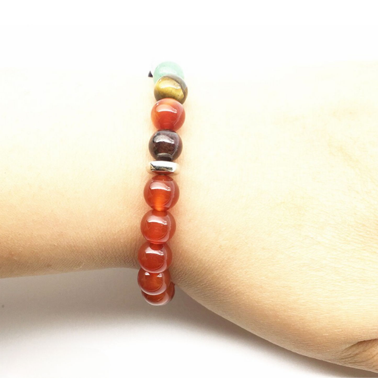 7 chakra carnelian bracelet