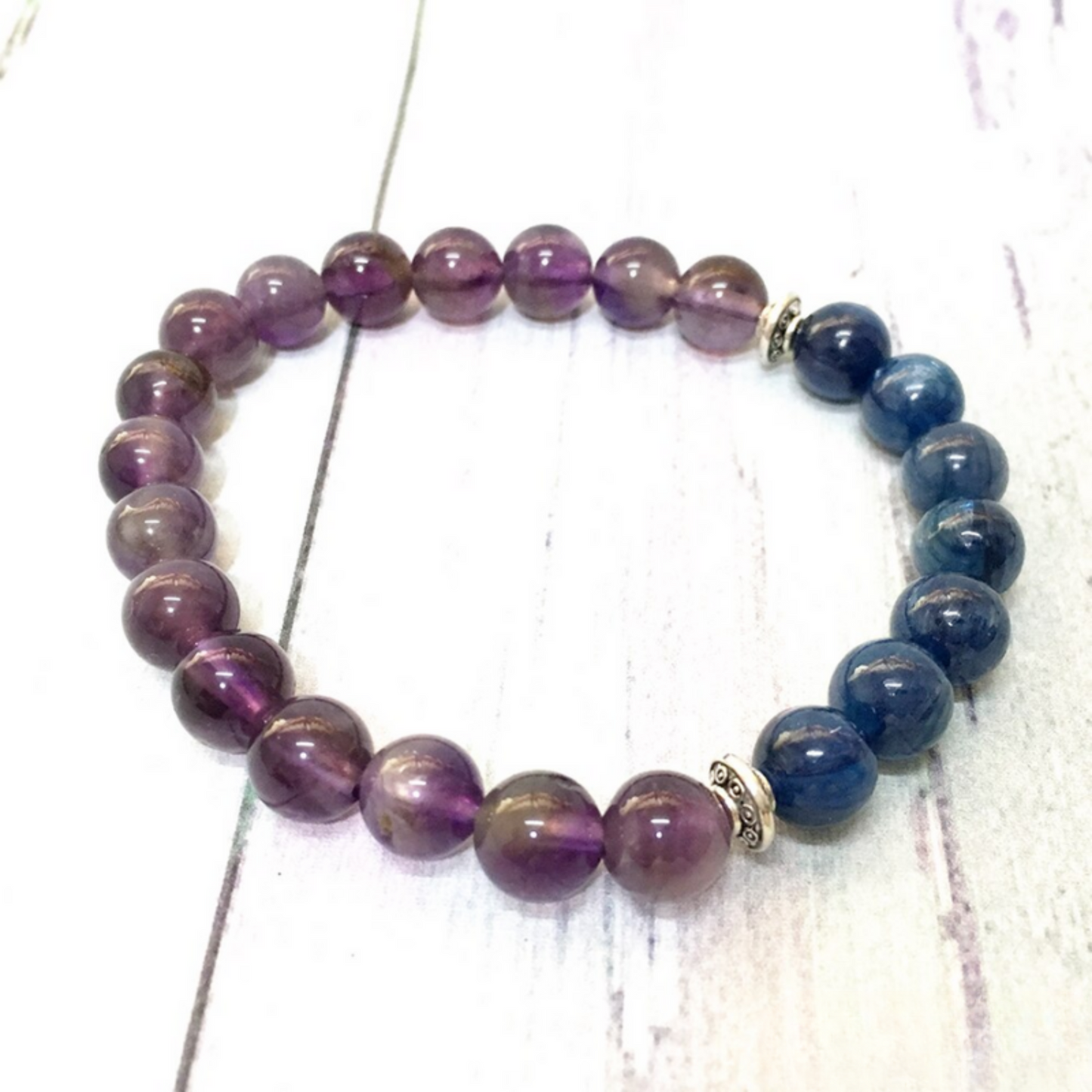 Kyanite and Amethyst Bracelet