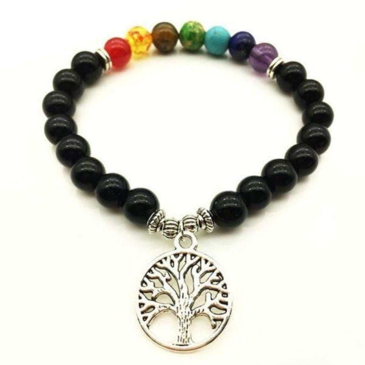 7 chakra tree of life bracelet