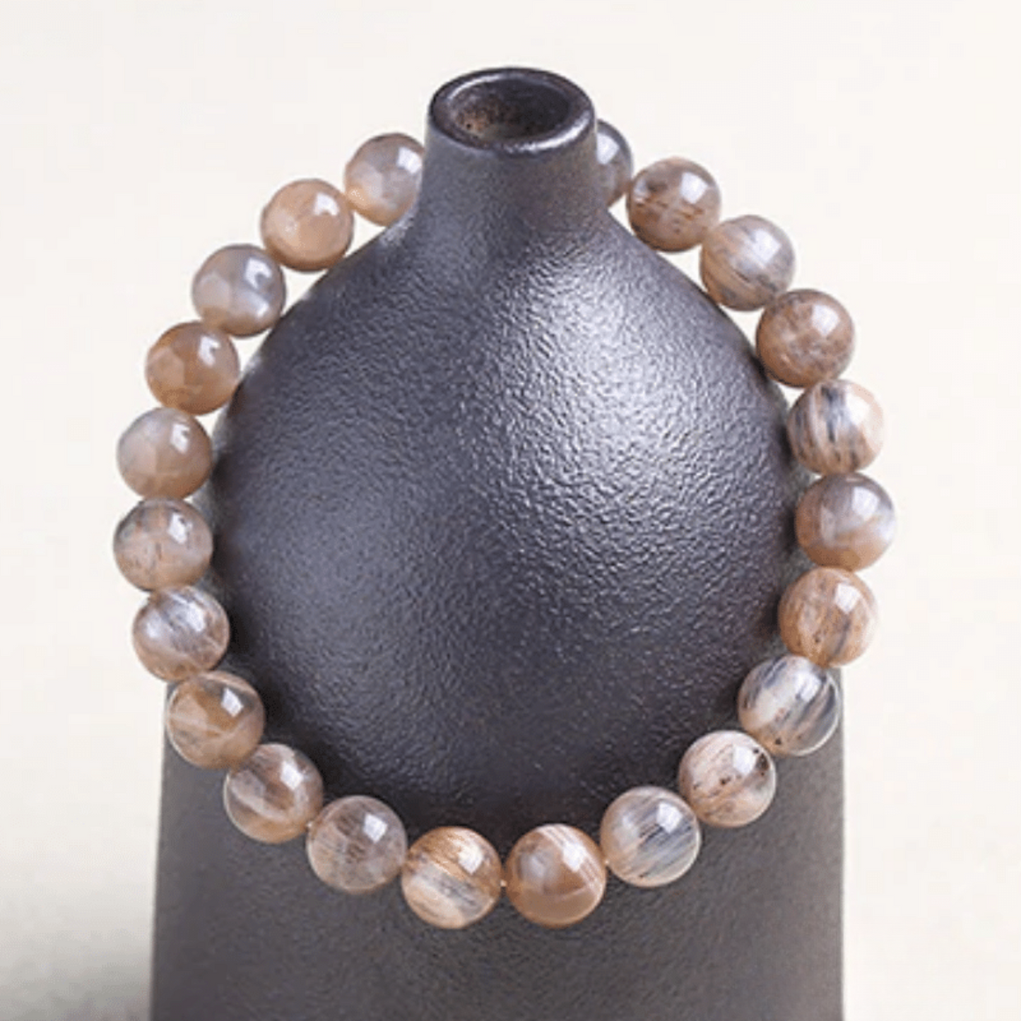 Bracelet en Pierre de Lune Noire