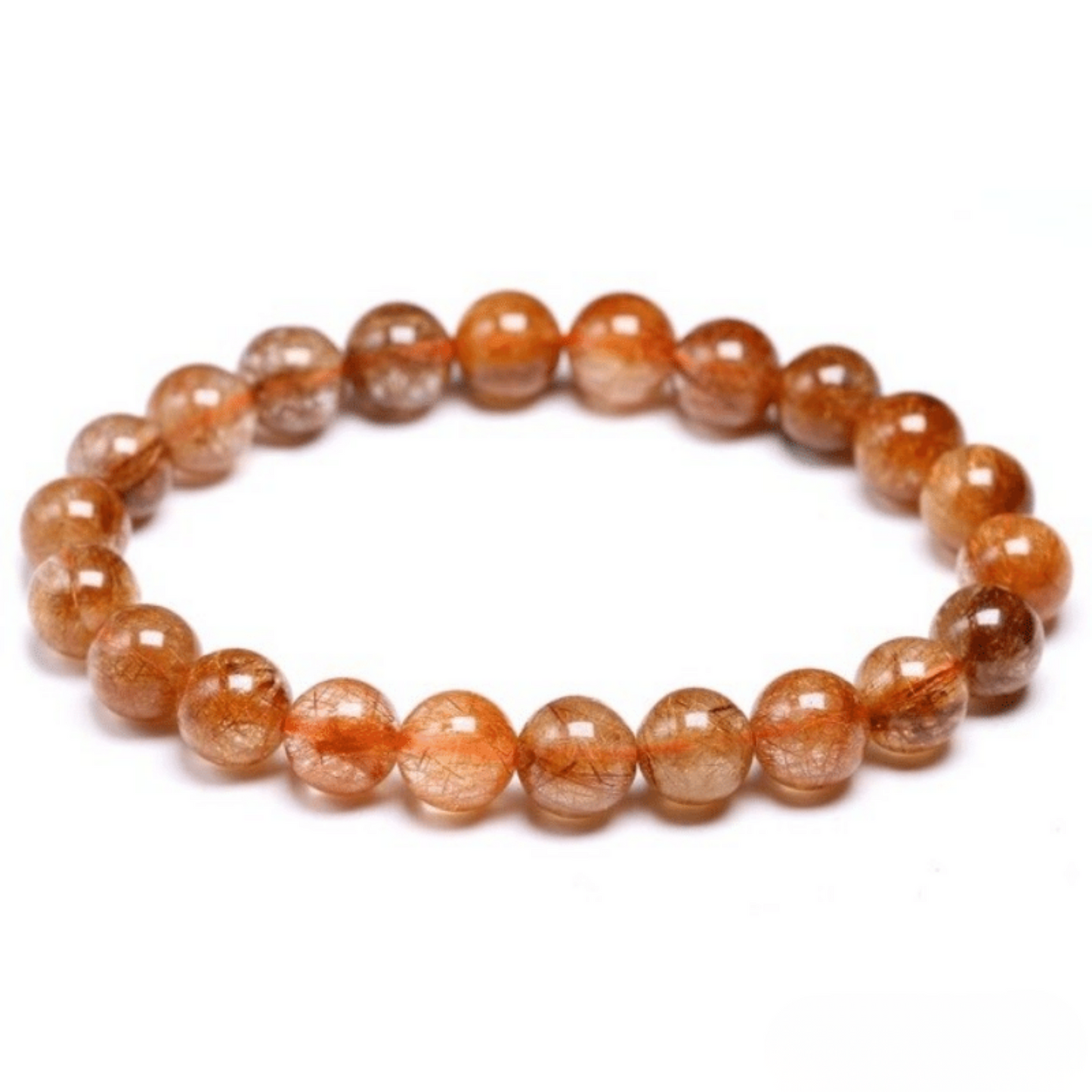 Bracelet en Quartz Rutile Orange Qualité AAA+