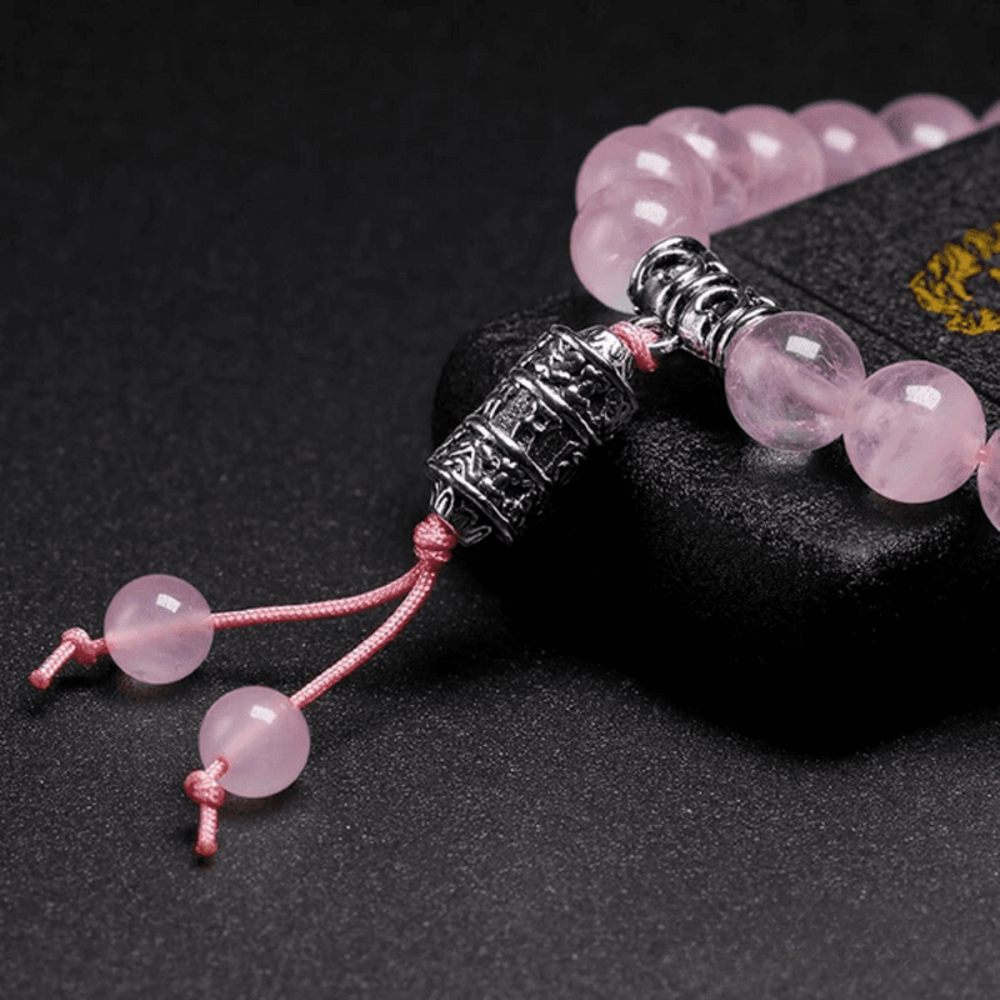 Tibetan Bracelet in Rose Quartz