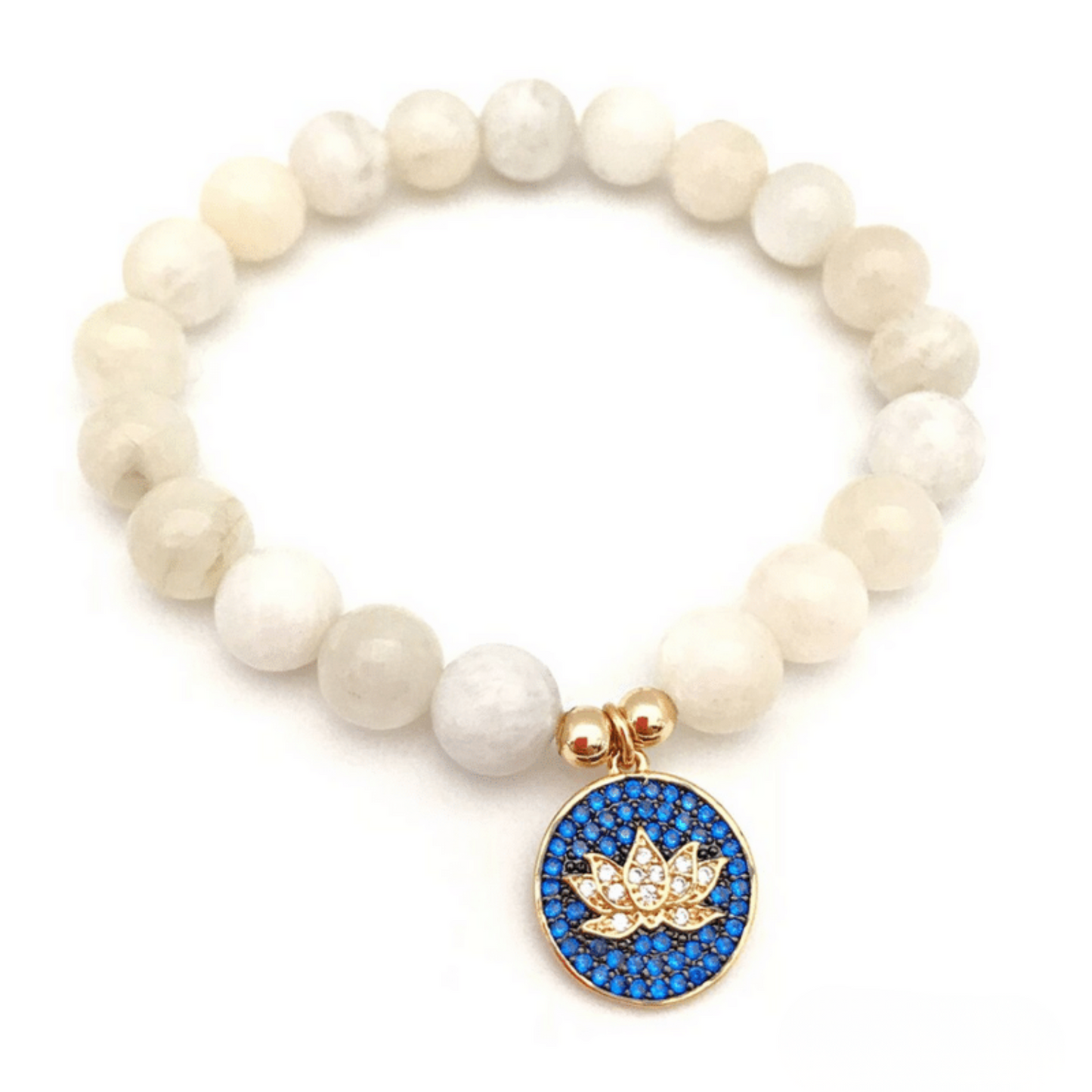 Lotus bracelet in moonstone