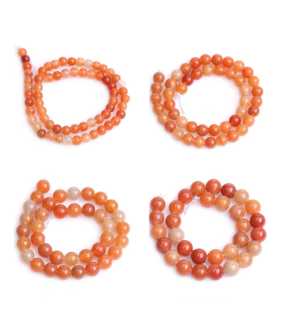 Perles Rondes Aventurine Orange