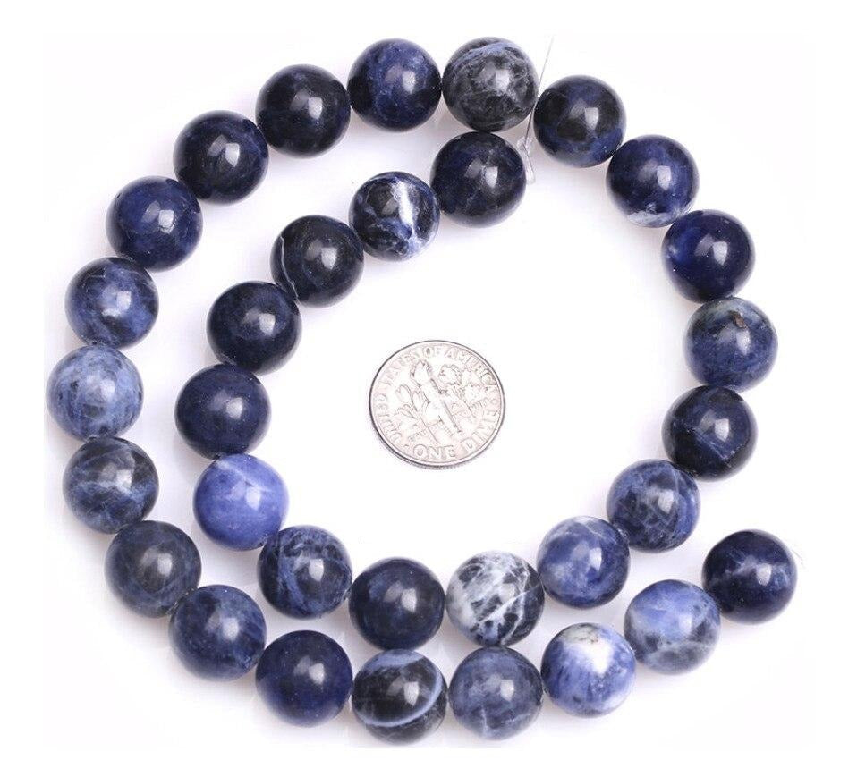 Round sodalite beads