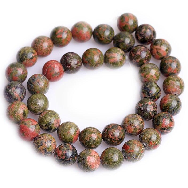 Round unakite beads