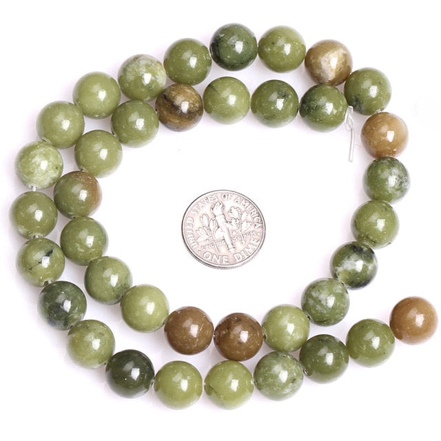 Round Canadian jade beads