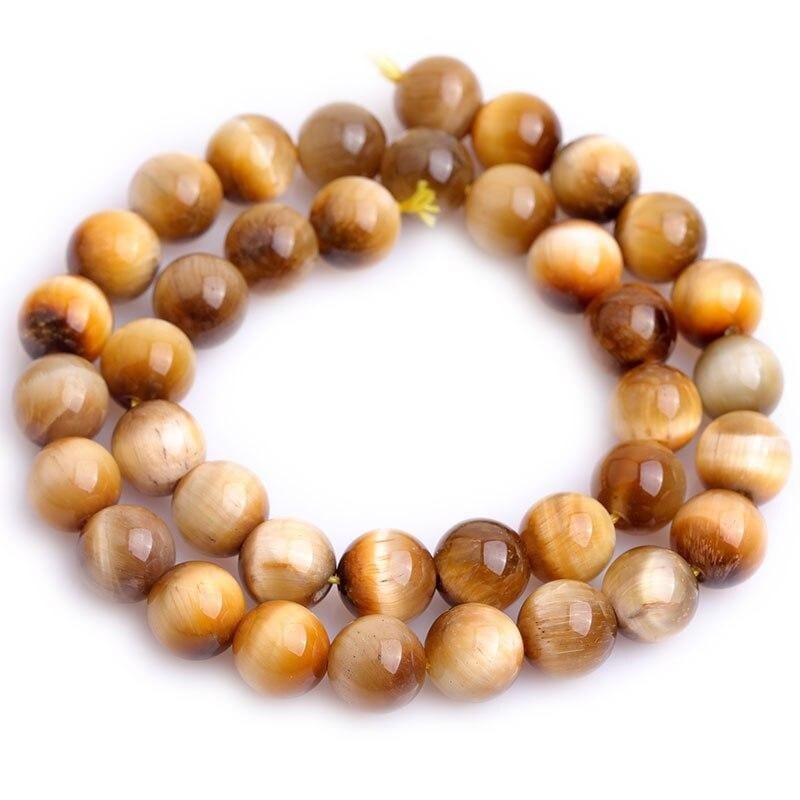 Round golden tiger’s eye beads