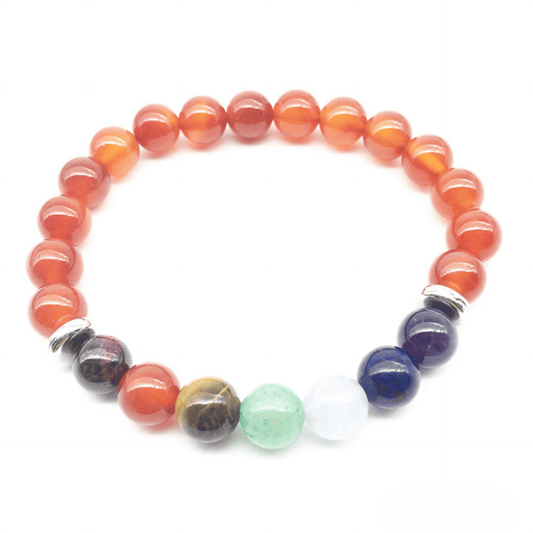 7 chakra carnelian bracelet
