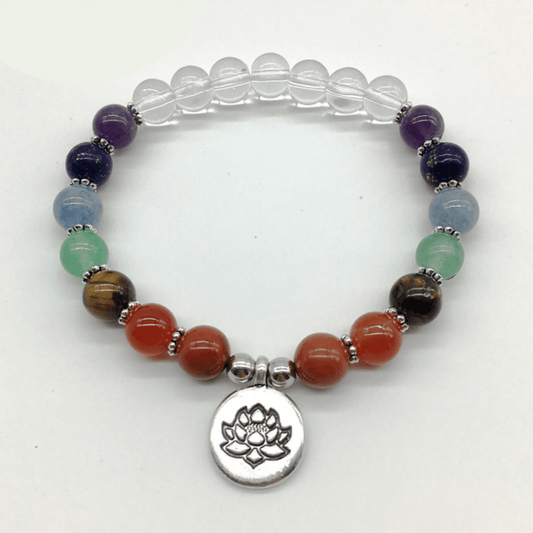 7 chakra clear quartz bracelet