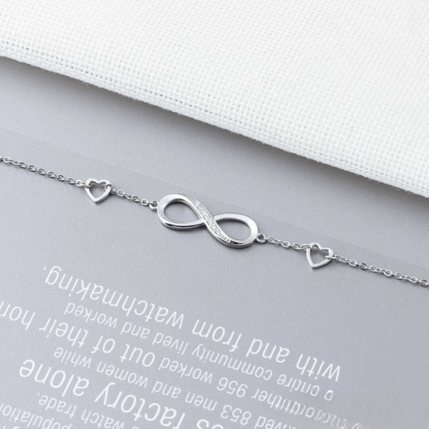 Silver infinity bracelet