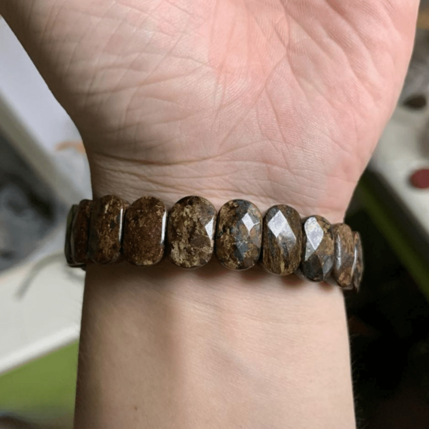 Bronzite bangle bracelet
