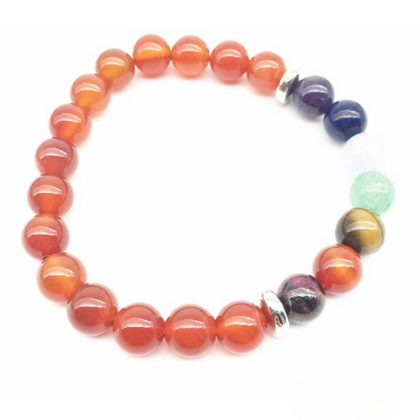 7 chakra carnelian bracelet