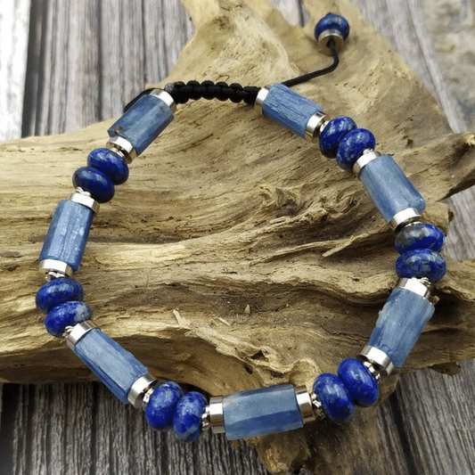 Kyanite and Lapis Lazuli Bracelet