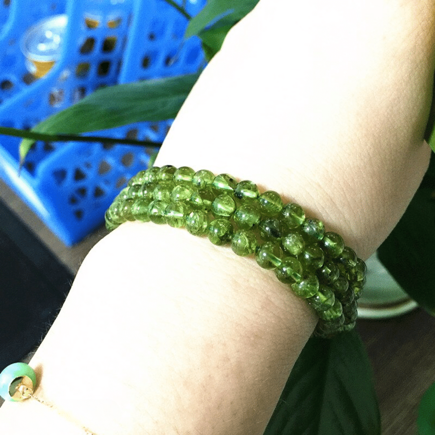 Bracelet Triple in Peridot
