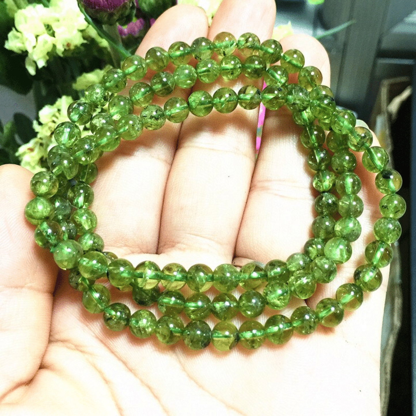 Bracelet Triple in Peridot