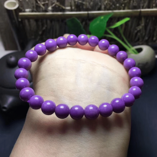 Purple phosphosiderite bracelet