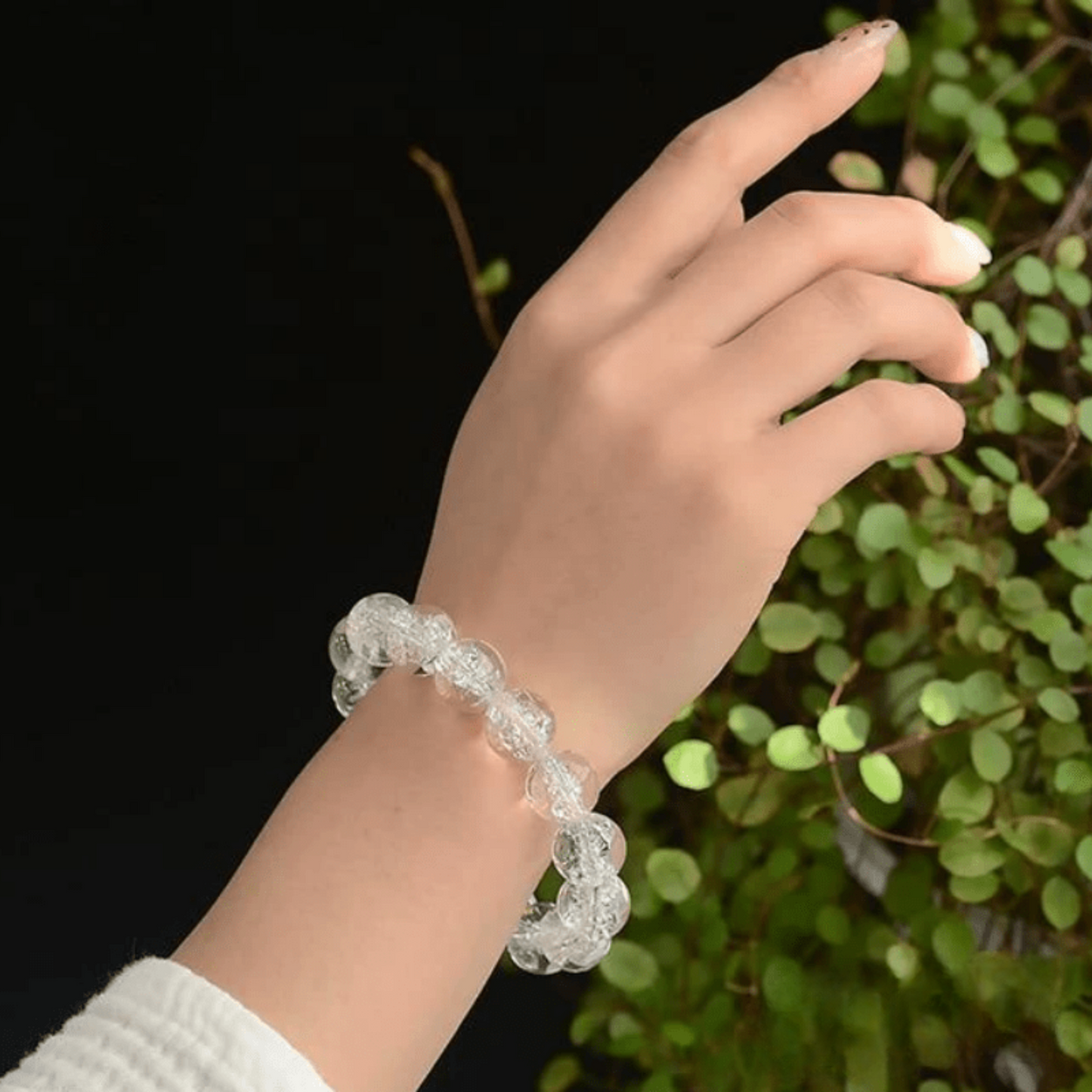 Himalayan rock crystal bracelet