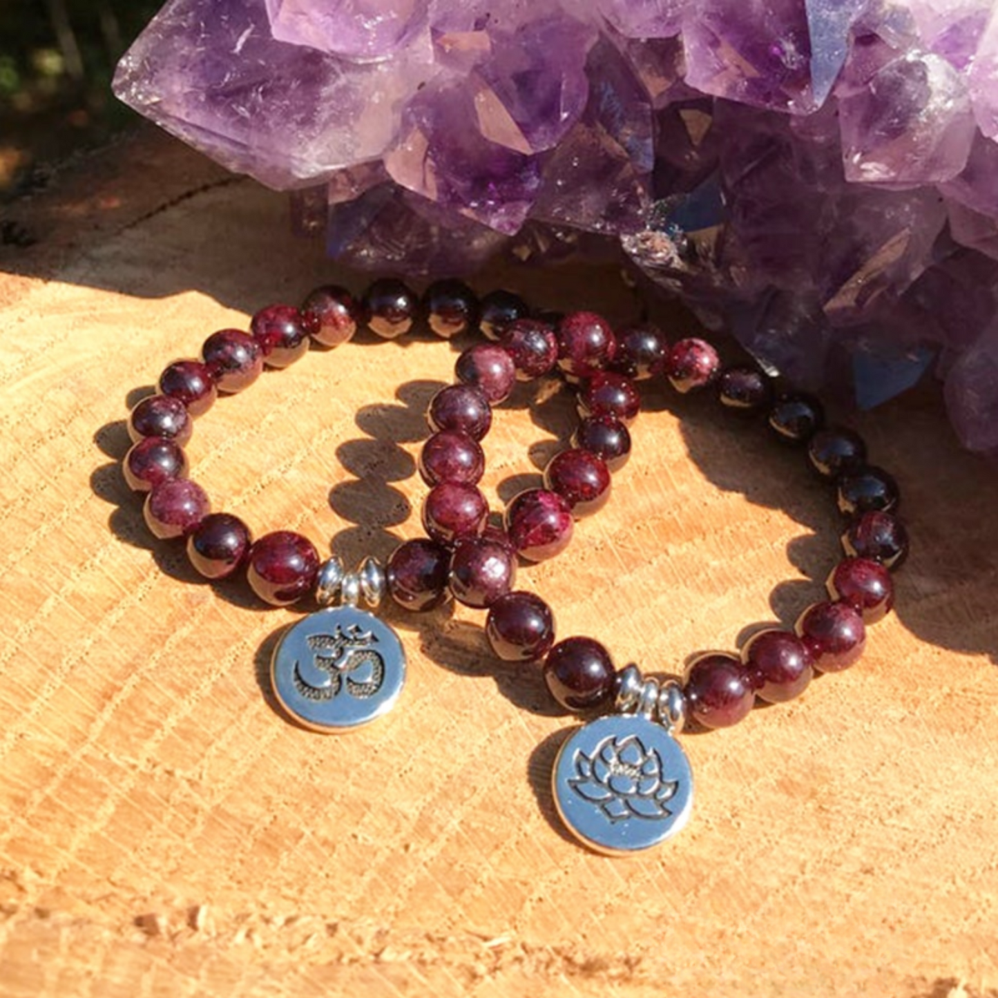 Mala Bracelet in Garnet