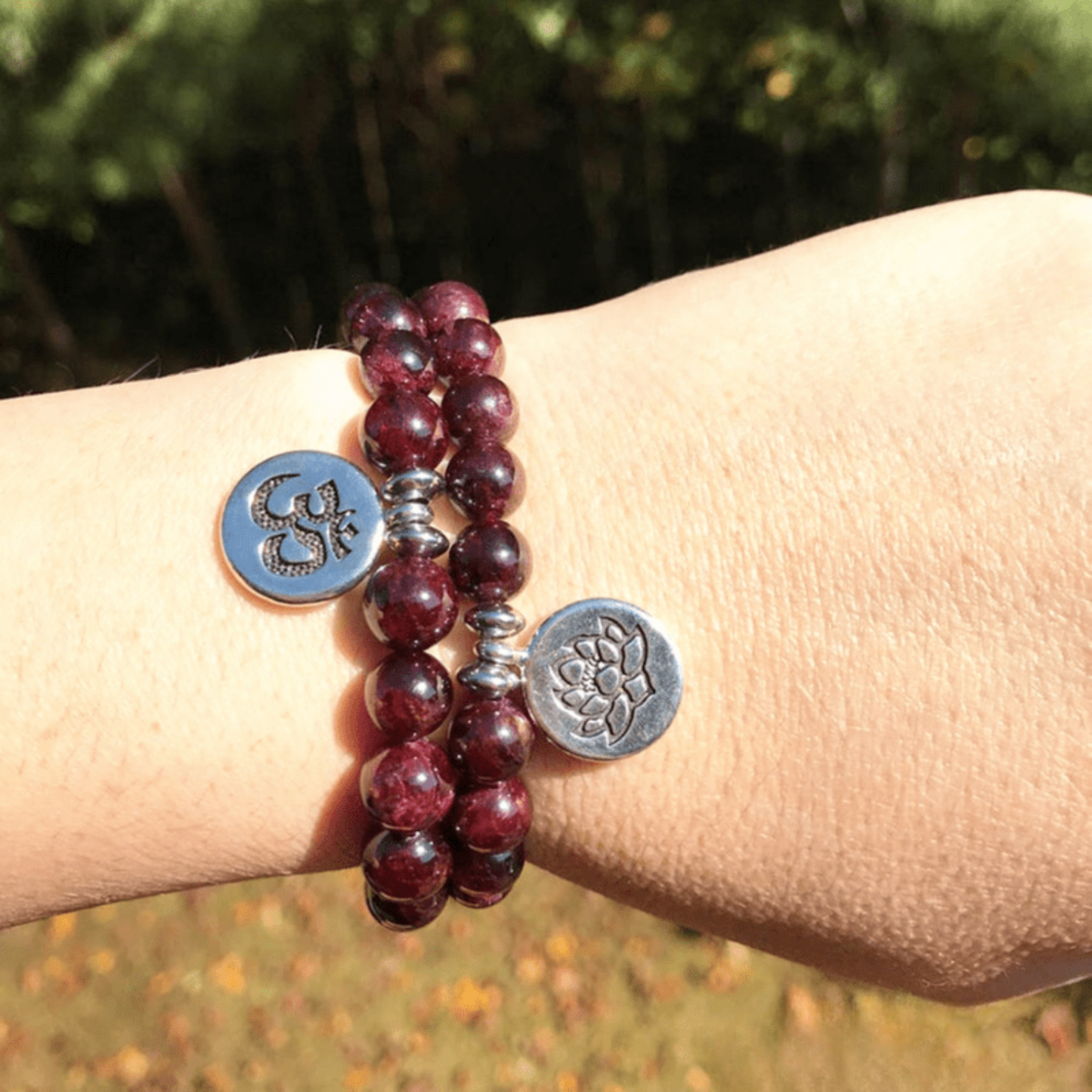 Mala Bracelet in Garnet