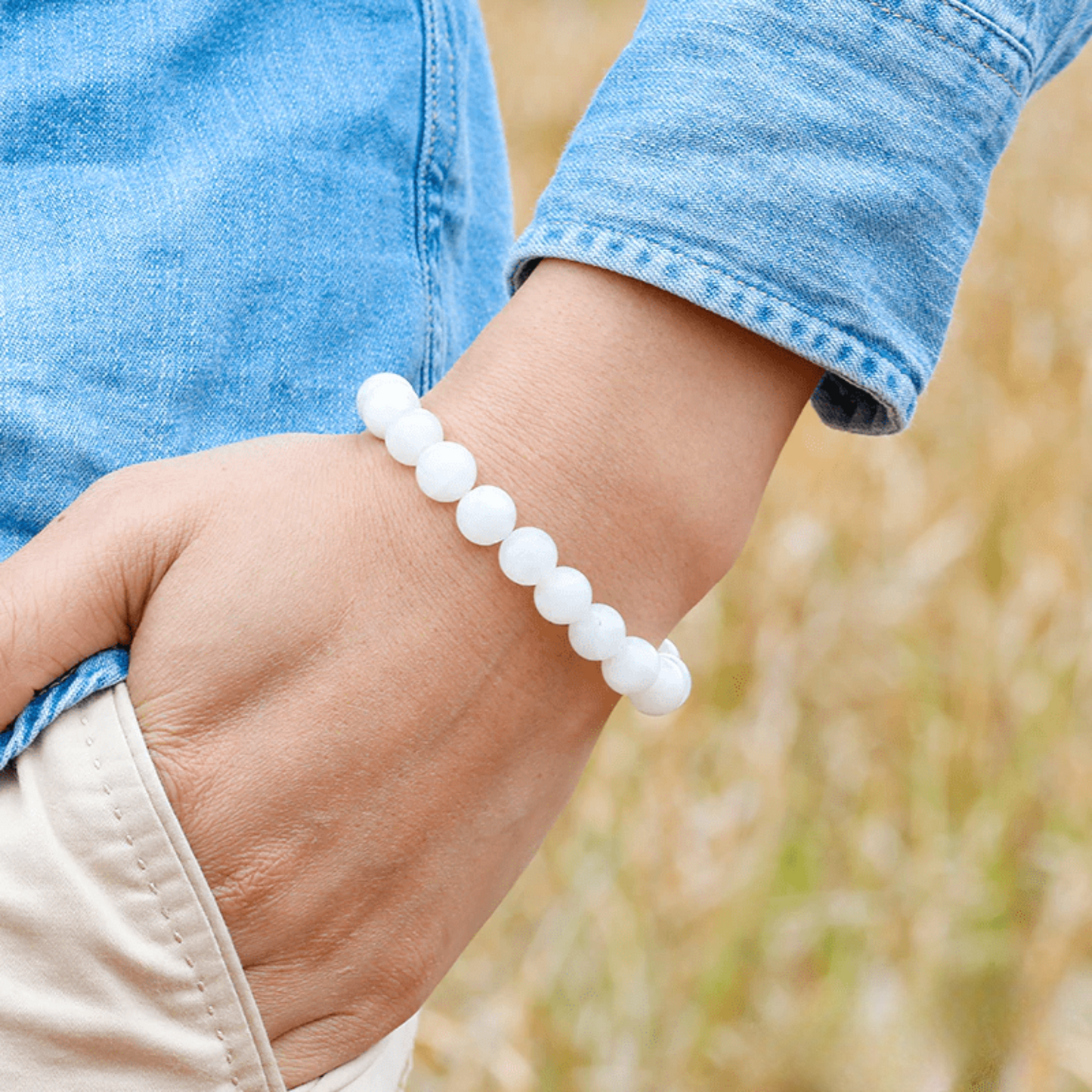 White Moonstone Bracelet