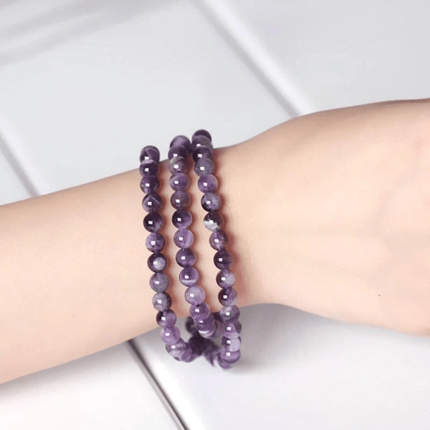 Bracelet Triple in Amethyst