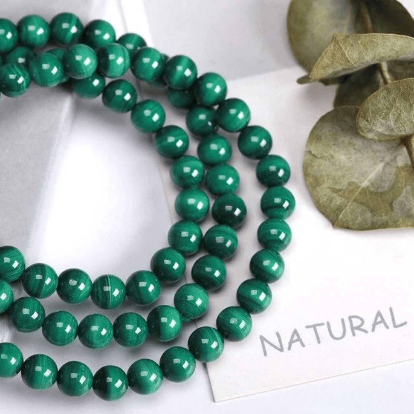 Bracelet Triple in Malachite