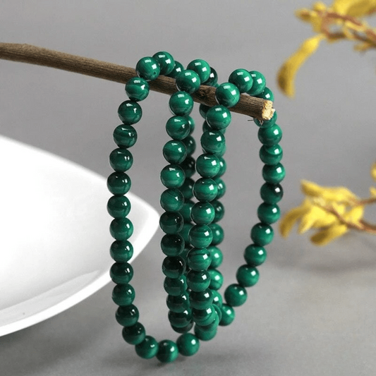 Bracelet Triple in Malachite