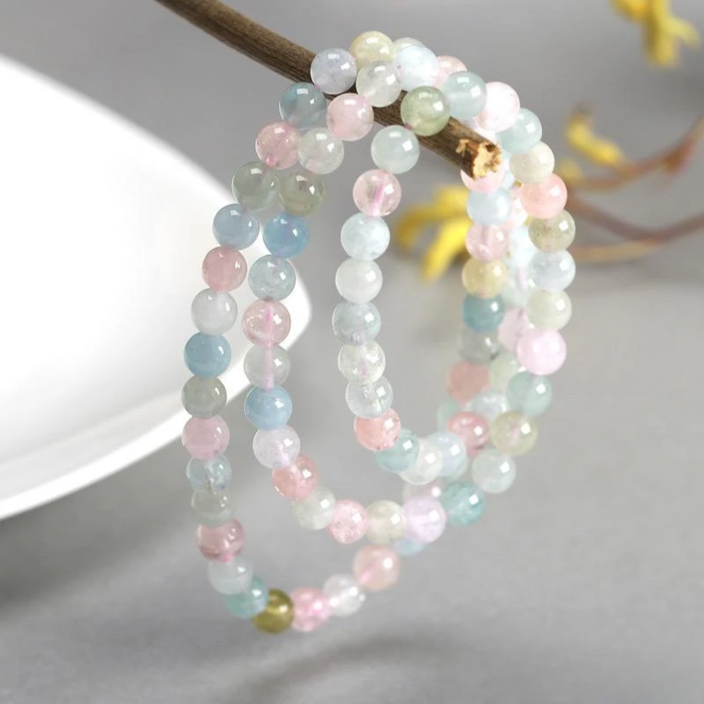 Bracelet Triple en Morganite