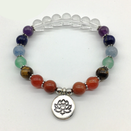 7 chakra clear quartz bracelet