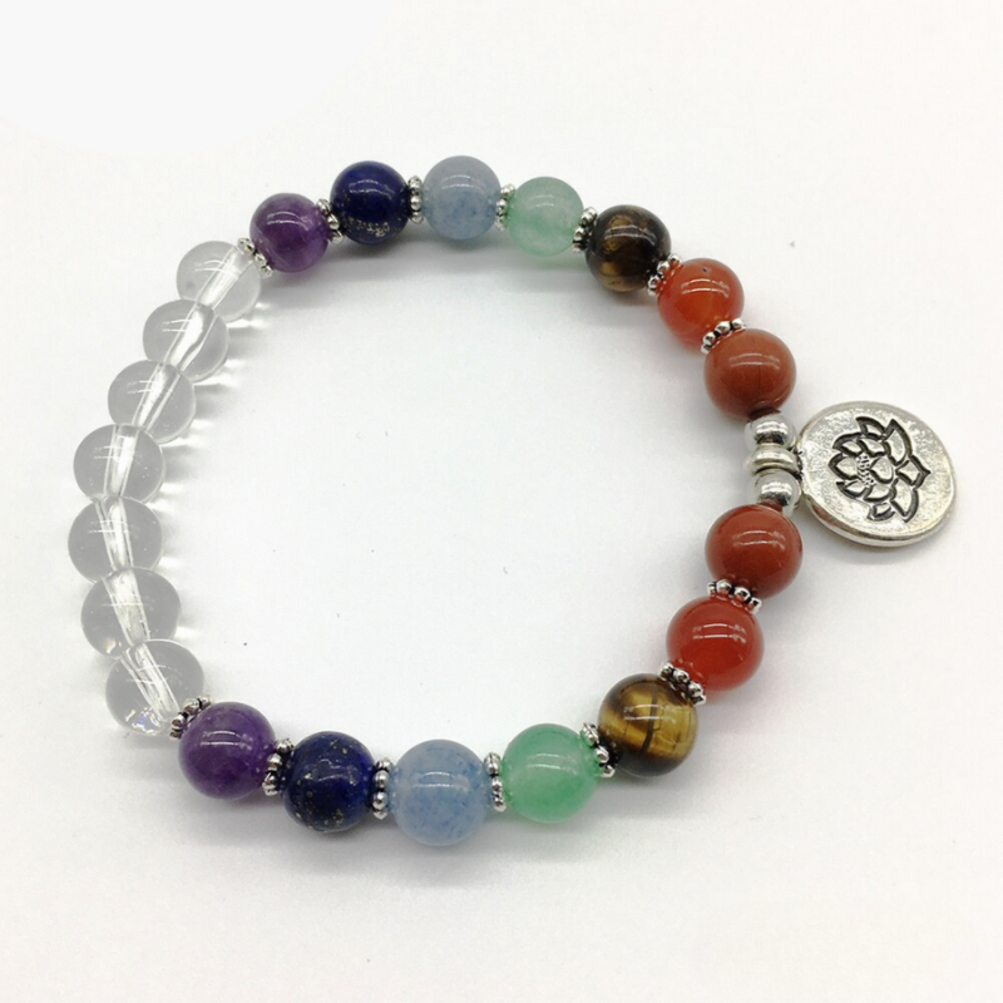 7 chakra clear quartz bracelet