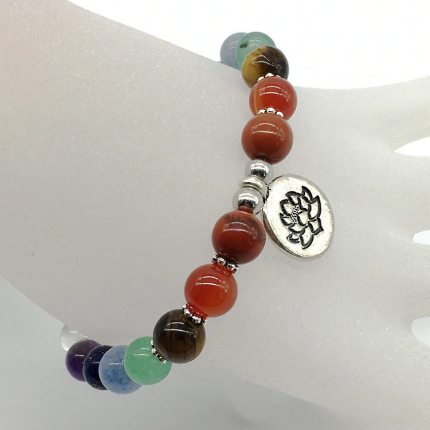 7 chakra clear quartz bracelet