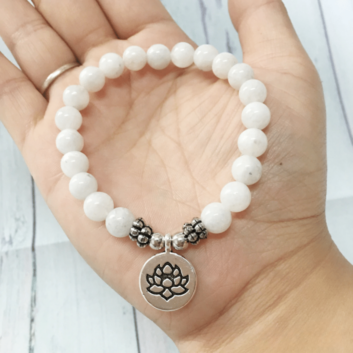 Moonstone Mala Bracelet