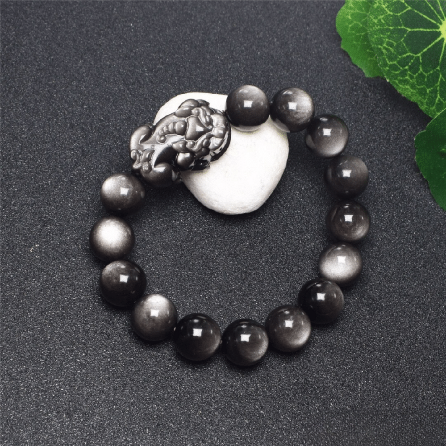 Pi Xiu Bracelet in Silver Obsidian
