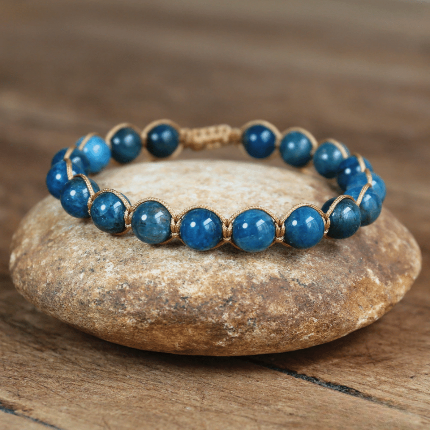 Shamballa Blue Apatite Bracelet