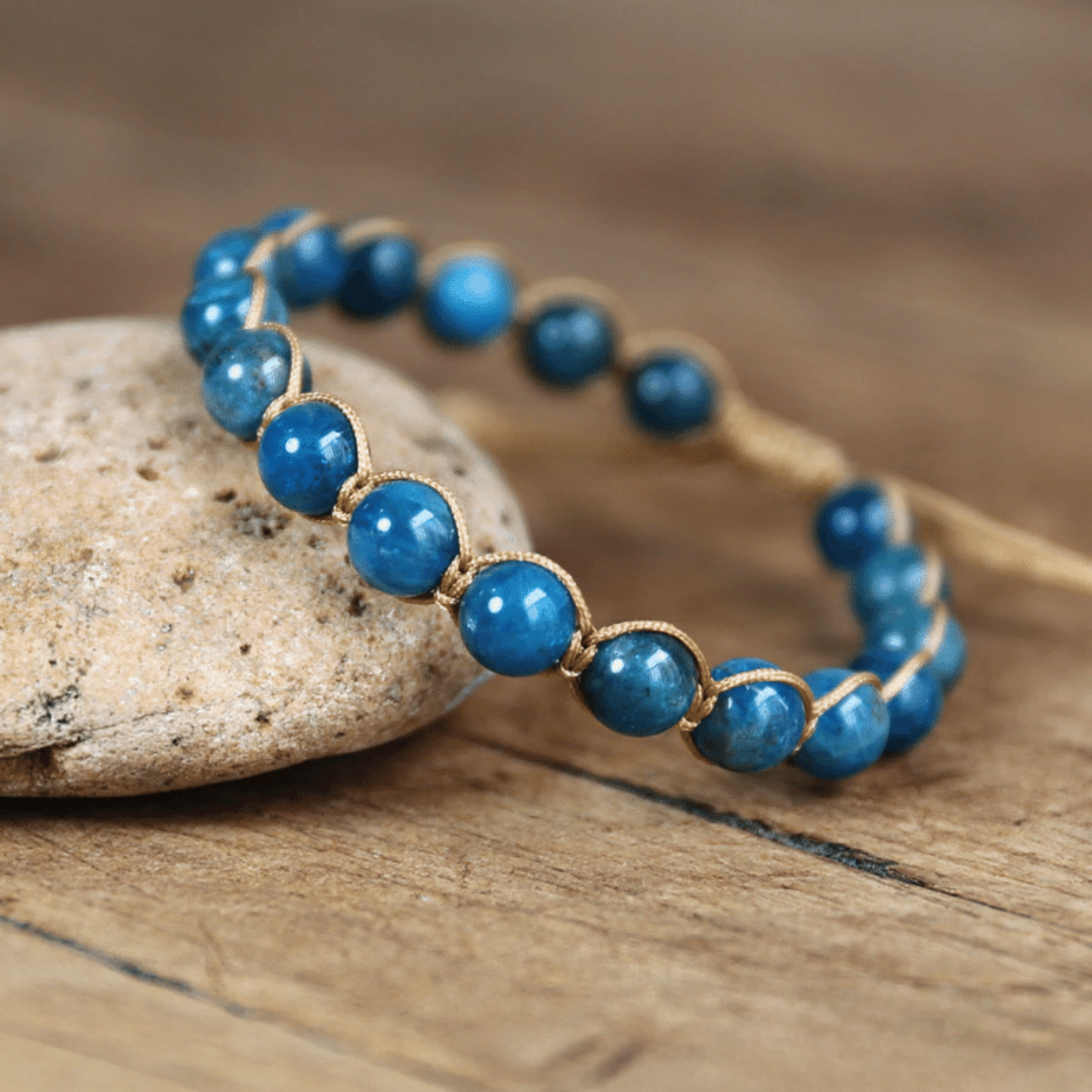 Shamballa Blue Apatite Bracelet