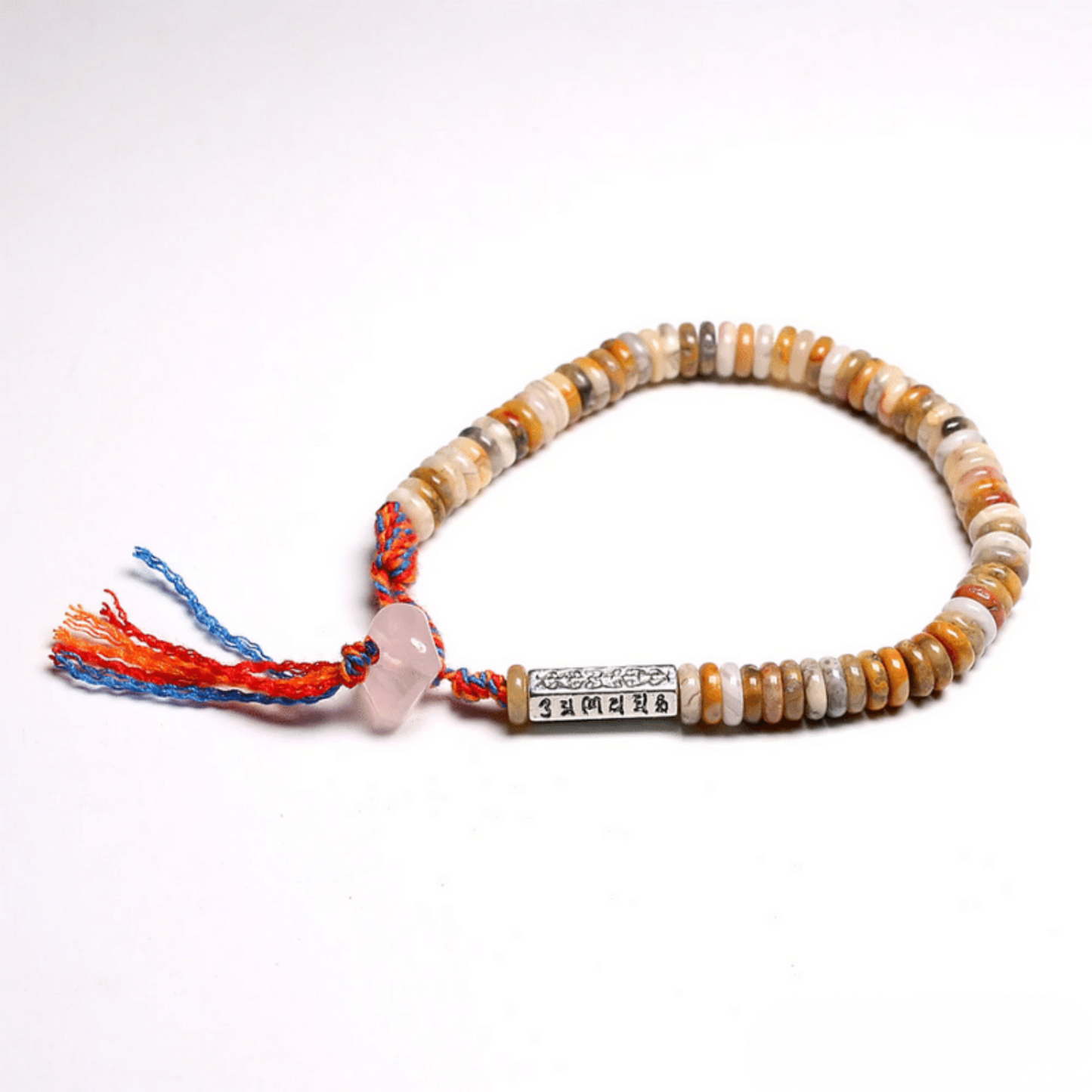Tibetan crazy lace agate bracelet