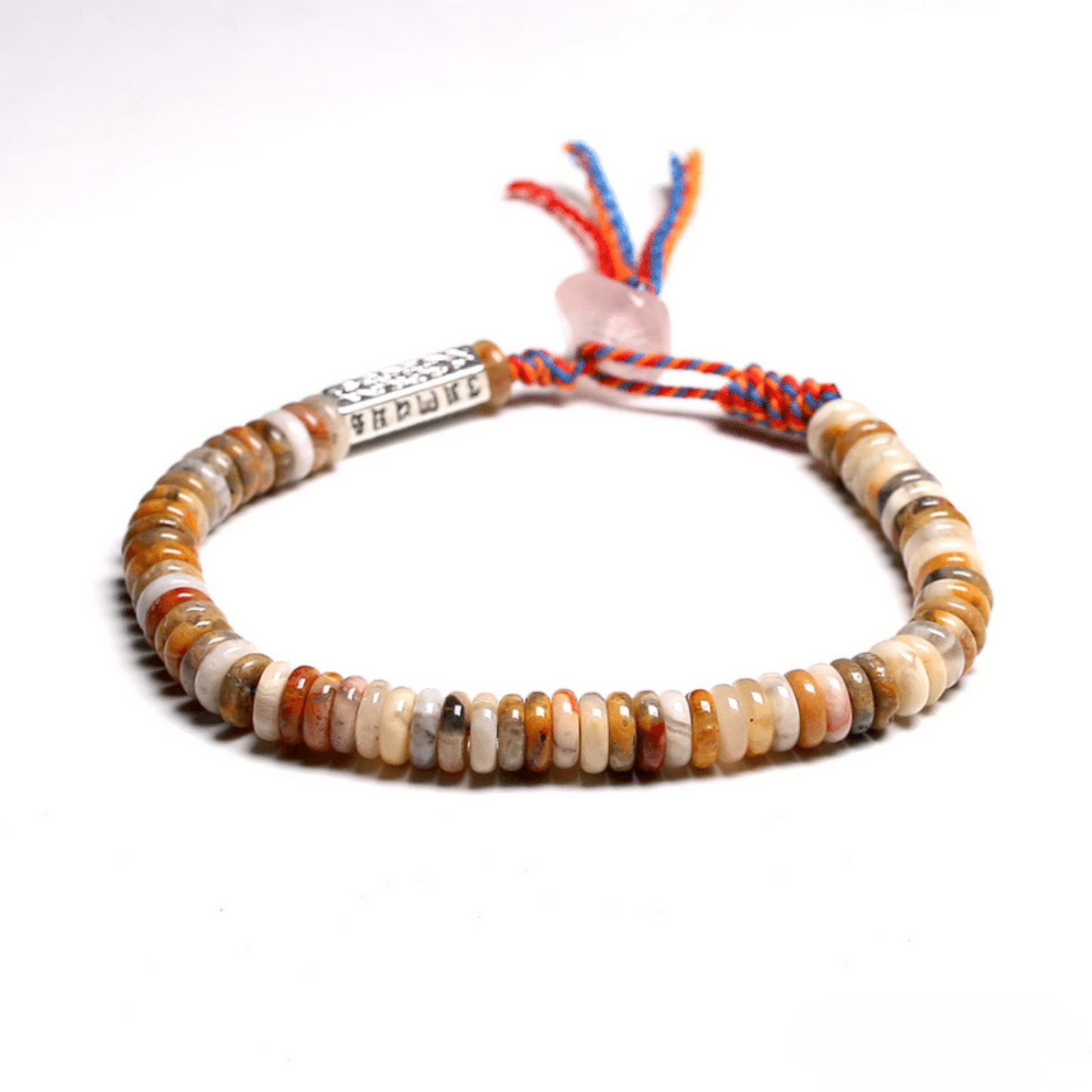 Tibetan crazy lace agate bracelet