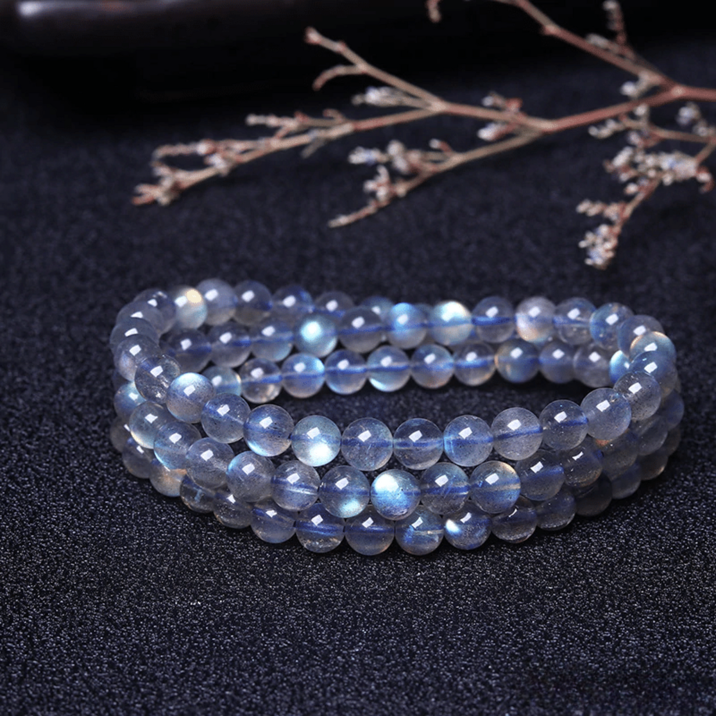 Bracelet Triple in Blue Labradorite