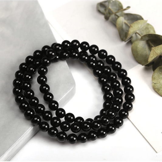 Bracelet Triple in Black Tourmaline
