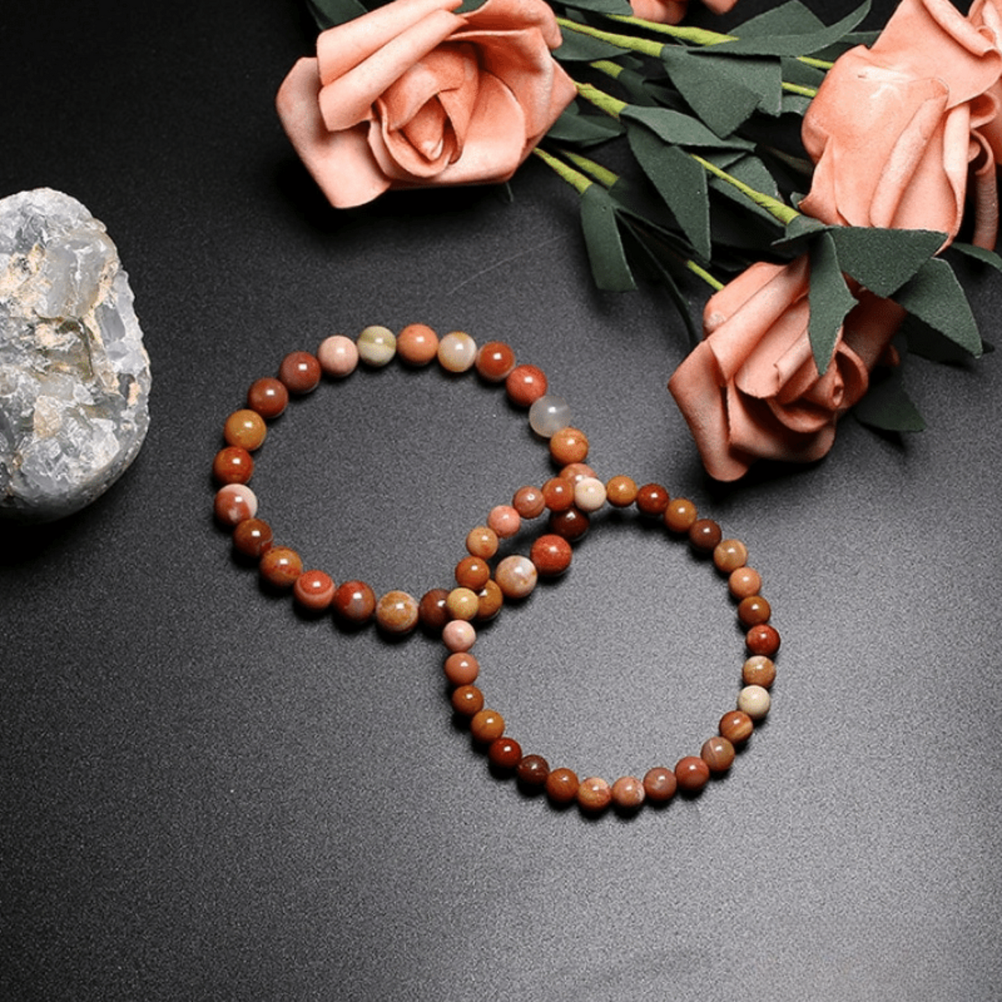 Xyloid agate bracelet