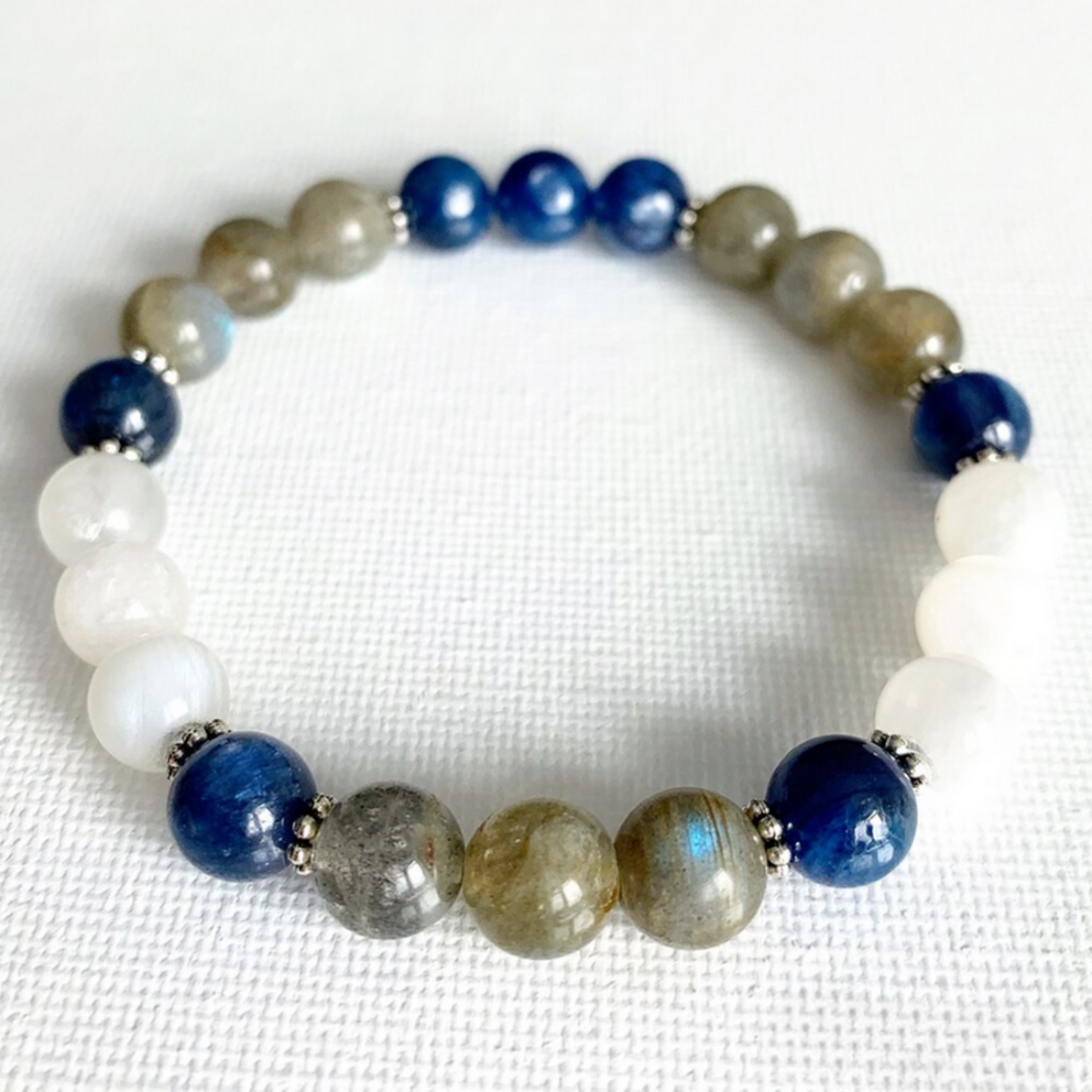 Kyanite, Labradorite and Moonstone Bracelet