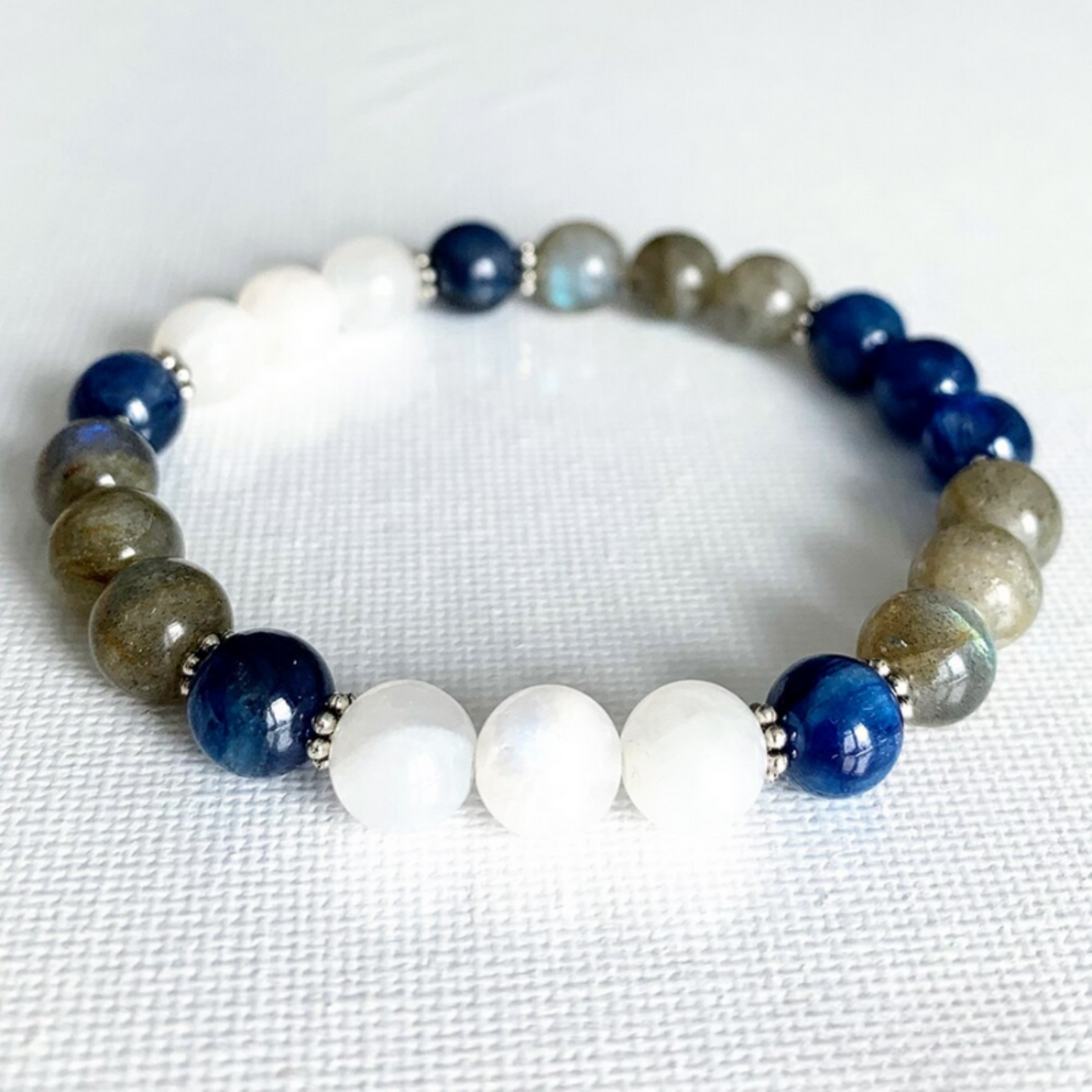 Kyanite, Labradorite and Moonstone Bracelet