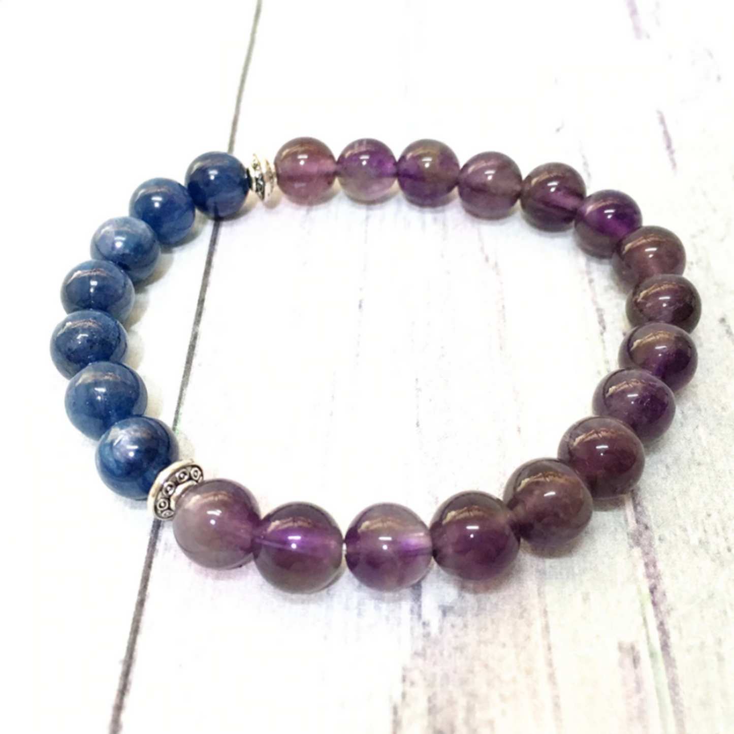 Kyanite and Amethyst Bracelet