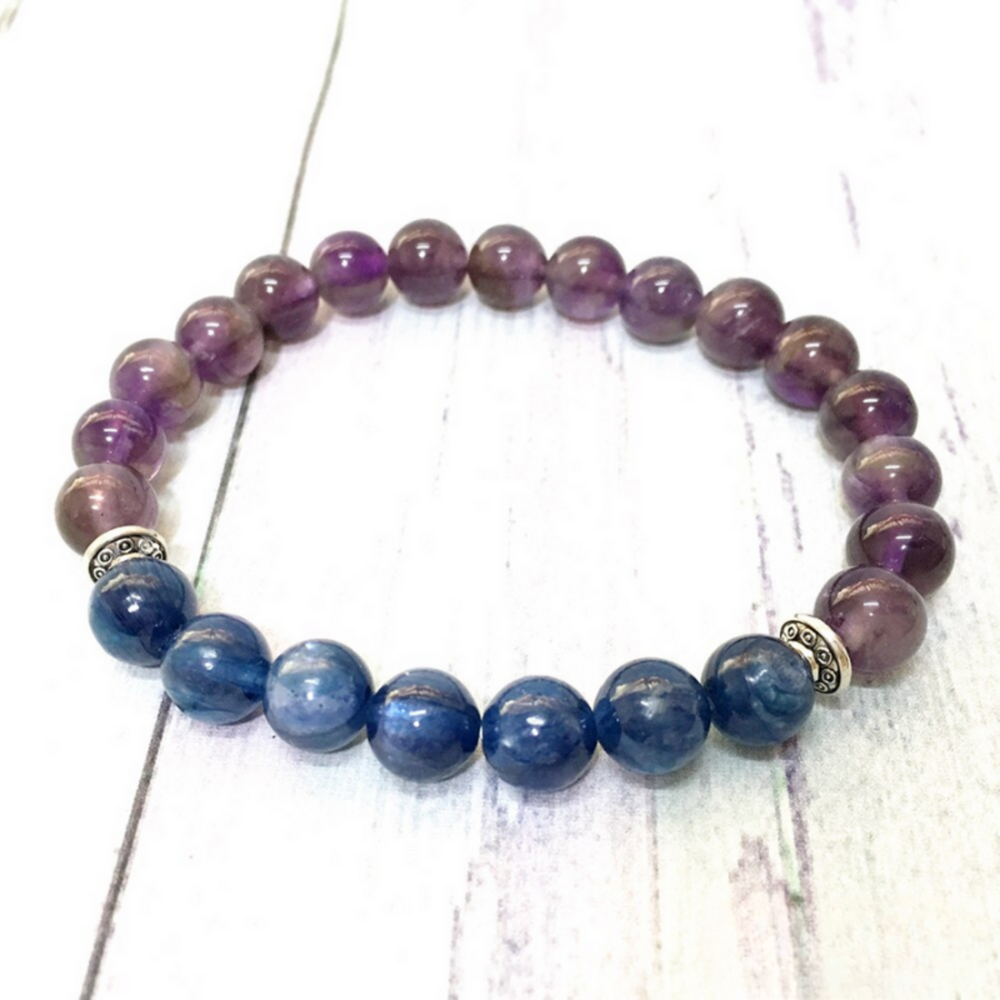 Kyanite and Amethyst Bracelet