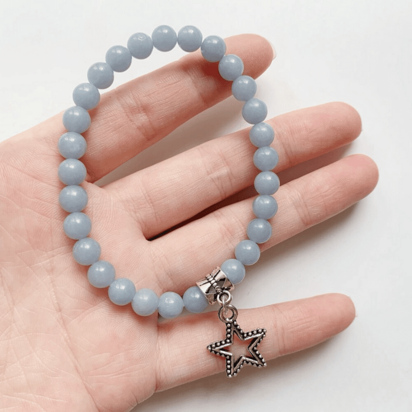 Angelite star bracelet