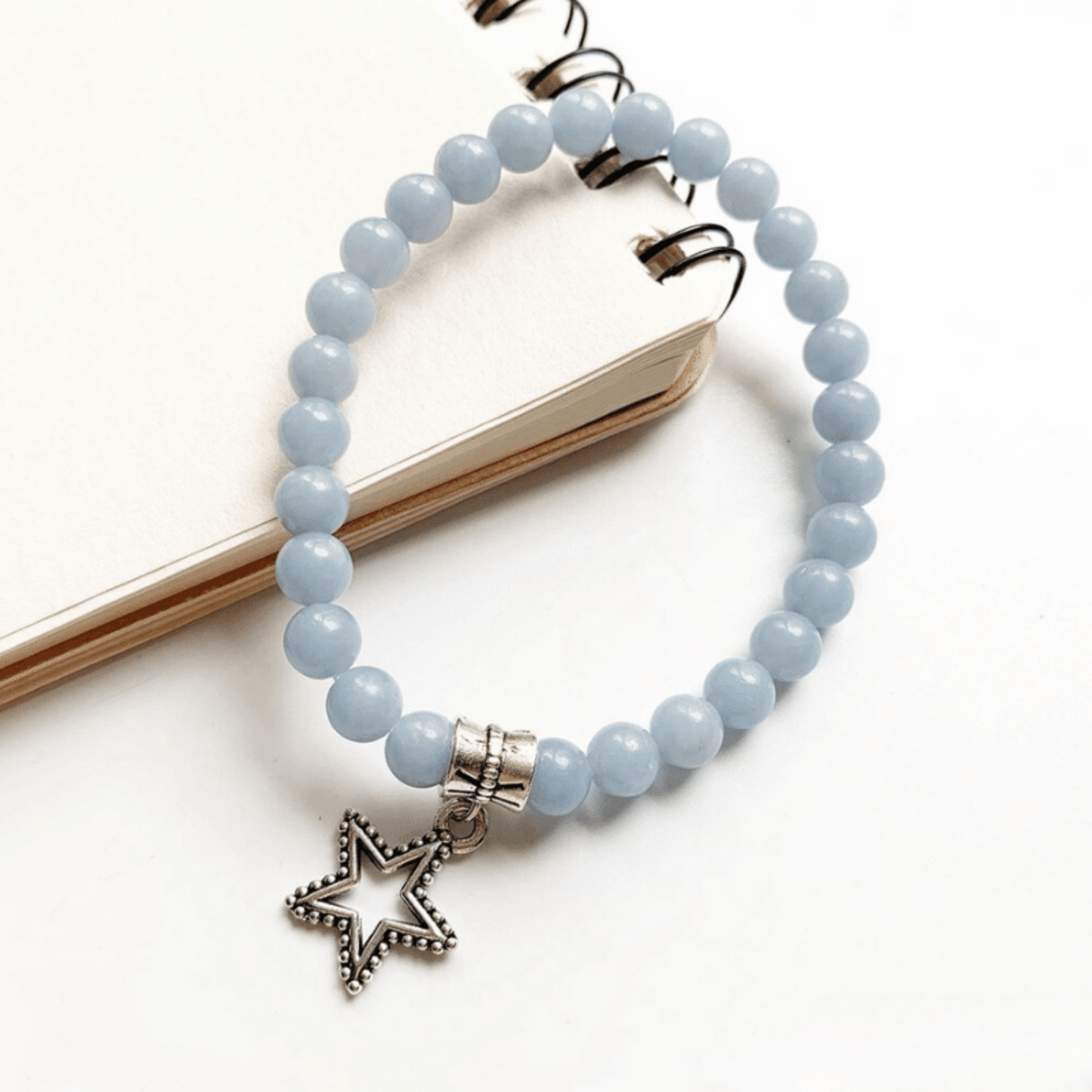 Angelite star bracelet
