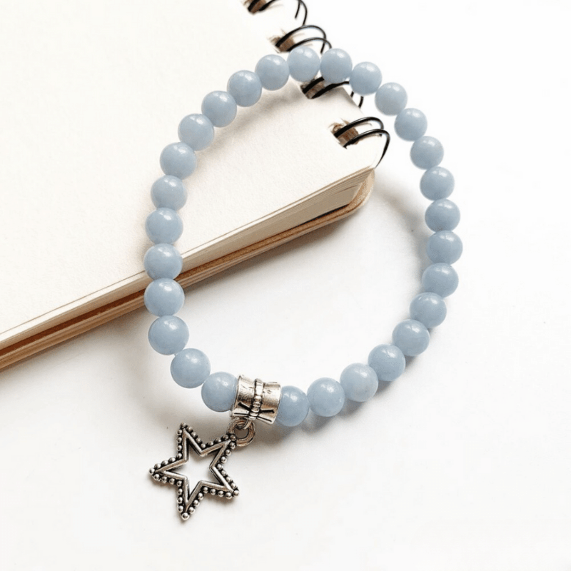 Angelite star bracelet