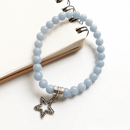 Angelite star bracelet