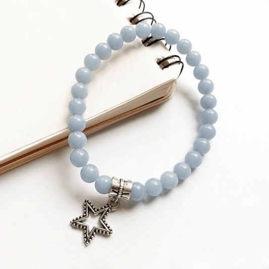 Angelite star bracelet
